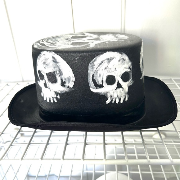 Hand Painted Skulls Hat - Picture 2 of 6